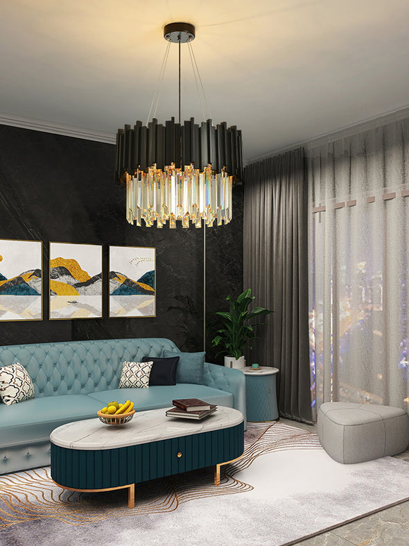 Luxury Crystal Living Room Chandeliers Hanging Lights Fixture