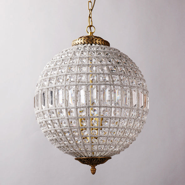 Luxury Globe Chandelier Retro Crystal Living Room Orb Pendant Lights Fixture