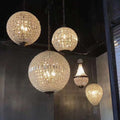 Luxury Globe Chandelier Retro Crystal Living Room Orb Pendant Lights Fixture