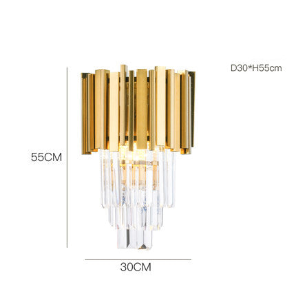 Luxury Crystal Bedroom Chandeliers Gold Hanging Lights Fixture