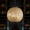Luxury Globe Chandelier Retro Crystal Living Room Orb Pendant Lights Fixture