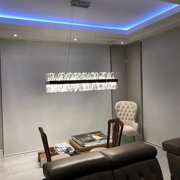 Drum Crystal Chandelier Lights Fixture Modern Luxury Decor for Home Kitchen Living Room Bedroom