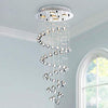 Crystal Raindrop Chandelier Luxury Large Entryway Lights Ceiling Lamp for Living Room Staircase High Ceiling