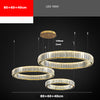 Crystal Ring Chandelier Lights Luxury Decor for Kitchen Living Room