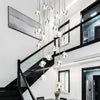 Modern Crystal Chandelier Multi Pendant Lights For Staircase High Ceiling Entrance