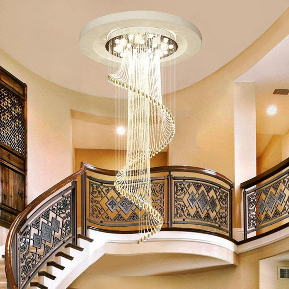 Crystal Foyer Chandeliers Long Spiral Large Entryway Lights | Free Shipping - Dandelion LightingCrystal Foyer Chandeliers Long Spiral Large Entryway Lights | Free ShippingCrystal Foyer Chandeliers Long Spiral Large Entryway Lights | Free Shipping